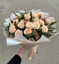 Букет Кремовые розы Латте в Дубенцовской