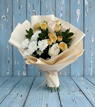 Букет цветов из:  Розы и Хризантемы в Дубенцовской