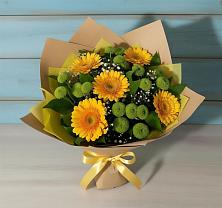 Букет цветов из:  Герберы и Хризантемы в Дубенцовской