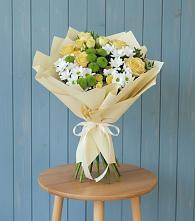 Букет цветов из:  Хризантемы и Розы в Дубенцовской