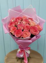 Букет 15 Розовых роз Равель в Дубенцовской